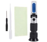 RZ117 Handheld Brix Refractometer 0-90 Percent Brix Range RHB 90ATC for Fruit Sauce and Brewing - Heavy Duty Aluminum Construction - Manual Calibration with Ambient Light