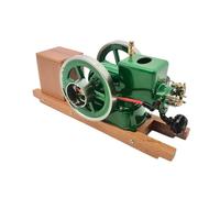 RZARDFLAMR RETROL & OKMO Morse Z Water-Cooled Single-Cylinder 4-Stroke Engine Model, Vintage Industrial Desk Display with with Ignition System and Wooden Display Stand, Gift for Adult Collectors (RTR)