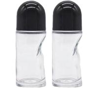 Rzcin 2 Pcs 50ml Glass Essential Oil Roller Refillable Roll on Bottles Empty Deodorant Containers Rollerball Beauty and Personal Care Tools for Fragrance Cosmetics