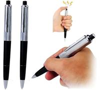 Rzcin 2Pcs Electric Shock Pen Fun Joke to Friend Electric Shock Pencil Trick Prank Gag Gadget for Fool's Day Surprise, Gags and Practical Joke, Office Supplies