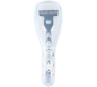 Rzcin Portable Travel Razor Cover Case, Transparent Plastic Shaver Holder Protector Organizer, for Men's Manual Razors and Electric Shaver Accessories Razor Travel Case