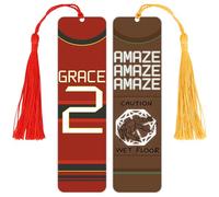 RZCOMP 2PCS Project Metal Bookmark for Hail Mary Fans,Amaze Merch Double-Sided Bookmark for Movie Rocky Amaze Amaze Amaze Gifts for Fans Sci-Fi Book Lovers Birthday