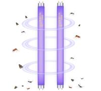 RZCOMP Fly Killer Bulbs T8 F15W UV Replacement Tubes for 15/30W Electric Fly Insect Killer/Bug Zapper 17in UV Lamp Tubes (2 Pack)