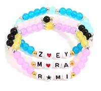 RZCOMP for Korea-pop Merch Bracelets Inspired Bracelet,3PCS Stackable Stretch Bracelets for Korea-pop Fans Stuff Cosplay Outfit Gifts Accessories Jewelry Birthday Christmas