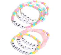 RZCOMP for Korea-pop Merch Bracelets Inspired Bracelet,6PCS Stackable Stretch Bracelets for Korea-pop Stuff Fans Cosplay Outfit Gifts Accessories Jewelry Birthday Christmas