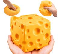 RZCOMP Giant Cheese Squishy Big Cheese Squishy 11CM,Slow Rising Ultra-Soft Stress Relief Fidget Novelty Cheese Squeeze Toys Gift for Adults & kids