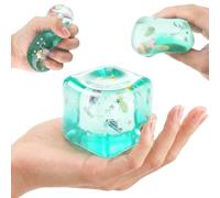RZCOMP Ice Cube Squishy Ocean Shells Squishy Cube Squeeze Toy,Slow Rise Squishies Ice Cube Stress Ball Gift for Adults & kids 5.5CM