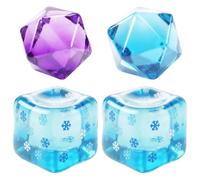 RZCOMP Ice Cube Squishy Squishy Cube Squeeze Toy,Slow Rise Ice Cube Stress Ball Squishy Toys Gift for Adults & kids 4PCS