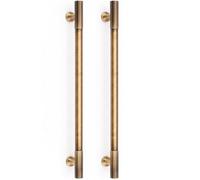 RZDEAL 2 Pack 12 3/5 Inch Antique Brass Kitchen Cabinet Handles, Solid Brass Cabinet Pulls Kitchen Cabinet Hardware for Cupboard Drawer Pulls