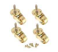 RZDEAL 4PCS Universal Caster Stem 360 Degree Rotation Brass Heavy Wheel Hardware Movable for Trunk Box Furniture Cabinet Sofa Trolley Chairs Bed