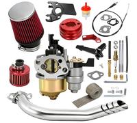RZEOZU Predator Kit 212 Stage 1 Carburetor Exhaust Pipe 212cc Compatible with Coleman CT200U CT200U-EX BT200X Baja TrailMaster MB200 MB165 Powersports Mini Bike Go Kart Cart Parts