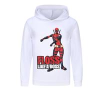 Rzfbeeok Boys Girls Cartoon Hoodie Kids 2024 Movie Soft Pullover Sweatshirt (White,3-4 Years,3 Years,4 Years)