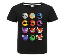 Rzfbeeok YouTube Gamer Boys Girls 100% Cotton T Shirts Cartoon Prints Shorts Sleeve Top Tee (Black,9-10 Years,9 Years,10 Years)