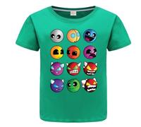 Rzfbeeok YouTube Gamer Boys Girls 100% Cotton T Shirts Cartoon Prints Shorts Sleeve Top Tee (Green,9-10 Years,9 Years,10 Years)