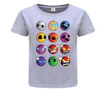 Rzfbeeok YouTube Gamer Boys Girls 100% Cotton T Shirts Cartoon Prints Shorts Sleeve Top Tee (Grey,9-10 Years,9 Years,10 Years)
