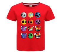 Rzfbeeok YouTube Gamer Boys Girls 100% Cotton T Shirts Cartoon Prints Shorts Sleeve Top Tee (Red,11-12 Years,11 Years,12 Years)