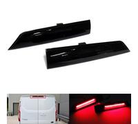 RZG 2x Black Smoked Lens LED Rear Barn Door High Level Centre Third Brake Stop Light Left Right For 2012-2023 Transit Custom Tourneo Custom