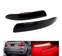 RZG 2x Black Smoked Lens Rear Bumper Reflector LED Fog Tail Stop Brake Light DRL For 2006-10 X5 E70 2009-13 X5 M