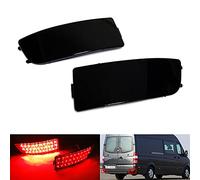 RZG 2x Black Smoked Lens Rear Bumper Reflector LED Fog Tail Stop Brake Light DRL For 2006+ MB Sprinter 906 Crafter 2E