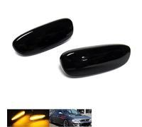 RZG 2x Black Smoked Lens Side Indicator Amber LED Marker Repeater Light For 1992-2000 Impreza