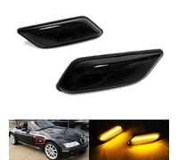 RZG 2x Black Smoked Lens Side Indicator Amber LED Marker Repeater Light For 1995-2002 E36 Z3 M Roadster Coupe
