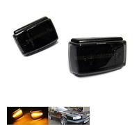 RZG 2x Black Smoked Lens Side Indicator Amber LED Marker Repeater Light For 240 740 760 850 940 960 C70 S40 S70 S90 V40 V70