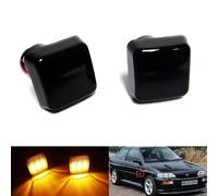 RZG 2x Black Smoked Lens Side Indicator Amber LED Marker Repeater Light For 90-95 Escort V 90-93 Fiesta Orion III Sierra II Transit MK4