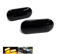 RZG 2x Black Smoked Lens Side Indicator Amber LED Marker Repeater Light For C-Max DM2 Fiesta V Focus II Fusion Galaxy