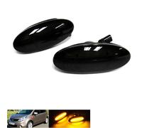 RZG 2x Black Smoked Lens Side Indicator Amber LED Marker Repeater Light For Cube Juke Micra Note X-Trail Forfour W453