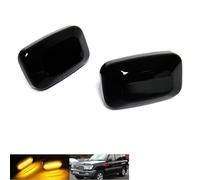 RZG 2x Black Smoked Lens Side Indicator Amber LED Marker Repeater Light For Land Cruiser 100 Amazon LX Prado 90 Hilux VI Pickup 4Runner Celica