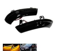 RZG 2x Black Smoked Lens Side Mirror Indicator Amber LED Marker Repeater Light For Golf V Golf Plus Passat B6 Golf VI Variant
