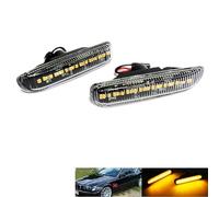 RZG 2x Clear Lens Side Indicator Amber LED Marker Repeater Light For 1998-02 3 Series E46 Saloon Coupe pre LCI 2001-04 E46 Compact
