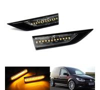RZG 2x Clear Lens Side Indicator Amber LED Marker Repeater Light For 2015-2020 Caddy IV MK4