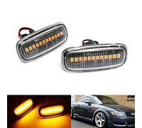 RZG 2x Clear Lens Side Indicator Amber LED Marker Repeater Light For A2 A3 8L A6 S6 Allroad C5 A8 4D TT 8N