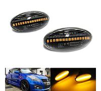 RZG 2x Clear Lens Side Indicator Amber LED Marker Repeater Light For Alto Baleno Celerio Grand Vitara Ignis SX4 Swift Vitara Sedici Agila B II