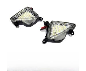 RZG 2x LED Side View Mirror Puddle Light White Canbus For 2009-2016 Octavia II 1Z III 5E Superb II 3T