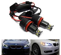 RZG 2x White LED Angel Eye Headlight Halo Ring Light H8 Bulb 60W For E90 E92 M3 E82 E87 E60 E63 E70 X5 E71 E84