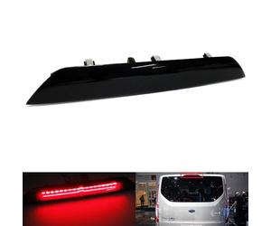 RZG Black Smoked Lens LED Rear High Level Centre Third Brake Stop Light For 2013+ Transit MK8 2012+ Transit Tourneo Custom tailgate