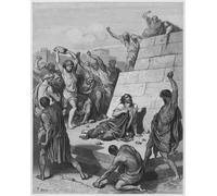 RZHRHJES Abstract Painting Poster Art Print Canvas Print Poster Bible Martyrdom of S Stephen by Gustave Dore Landscape Canvas Painting for Office Decor 60x90cm