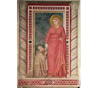 RZHRHJES Abstract Painting Poster Art Print Canvas Print Poster Bishop Pontano Kneeling Before St Mary Magdalene by Giotto Di Bondone Landscape Canvas Painting for Home Decor 60x90cm
