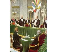 RZHRHJES Abstract Painting Poster Art Print Canvas Print Poster Cavour At the Paris Congress by Tancredi Scarpelli Landscape Canvas Painting for Home Decor 60x90cm