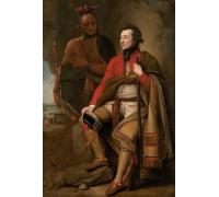 RZHRHJES Abstract Painting Poster Art Print Canvas Print Poster Colonel Guy Johnson and Karonghyontye Captain David Hill by Benjamin West Landscape Canvas Painting for Office Decor 60x90cm