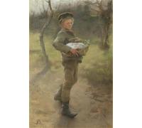 RZHRHJES Abstract Painting Poster Art Print Canvas Print Poster First Love by Elizabeth Adela Stanhope Forbes Landscape Canvas Painting for Office Decor 60x90cm