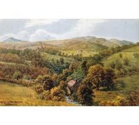 RZHRHJES Abstract Painting Poster Art Print Canvas Print Poster Glen of the Arran Dolgelley by Alfred Robert Quinton Landscape Canvas Painting for Office Decor 60x90cm