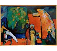 RZHRHJES Abstract Painting Poster Art Print Canvas Print Poster Improvisation by Wassily Kandinsky Landscape Canvas Painting for Home Decor 60x90cm