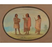 RZHRHJES Abstract Painting Poster Art Print Canvas Print Poster Kickapoo Indians Preaching and Praying by George Catlin Landscape Canvas Painting for Office Decor 60x90cm