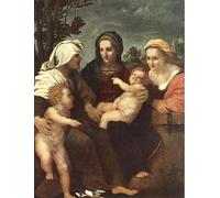 RZHRHJES Abstract Painting Poster Art Print Canvas Print Poster Lady and Child with Sts Catherine by Andrea Del Sarto Landscape Canvas Painting for Home Decor 60x90cm