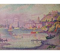 RZHRHJES Abstract Painting Poster Art Print Canvas Print Poster Leaving the Port of Saint-tropez by Paul Signac Landscape Canvas Painting for Home Decor 60x90cm