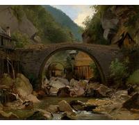 RZHRHJES Abstract Painting Poster Art Print Canvas Print Poster Mountain Stream in the Auvergne by Theodore Rousseau Landscape Canvas Painting for Office Decor 60x90cm