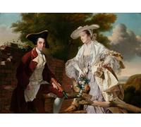 RZHRHJES Abstract Painting Poster Art Print Canvas Print Poster Portrait of Peter Perez Burdett and His First Wife Hannah by Wright of Derby Landscape Canvas Painting for Home Decor 60x90cm